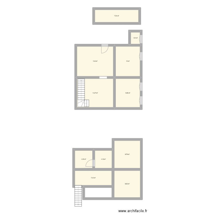 PLan BOLBEC. Plan de 11 pièces et 93 m2