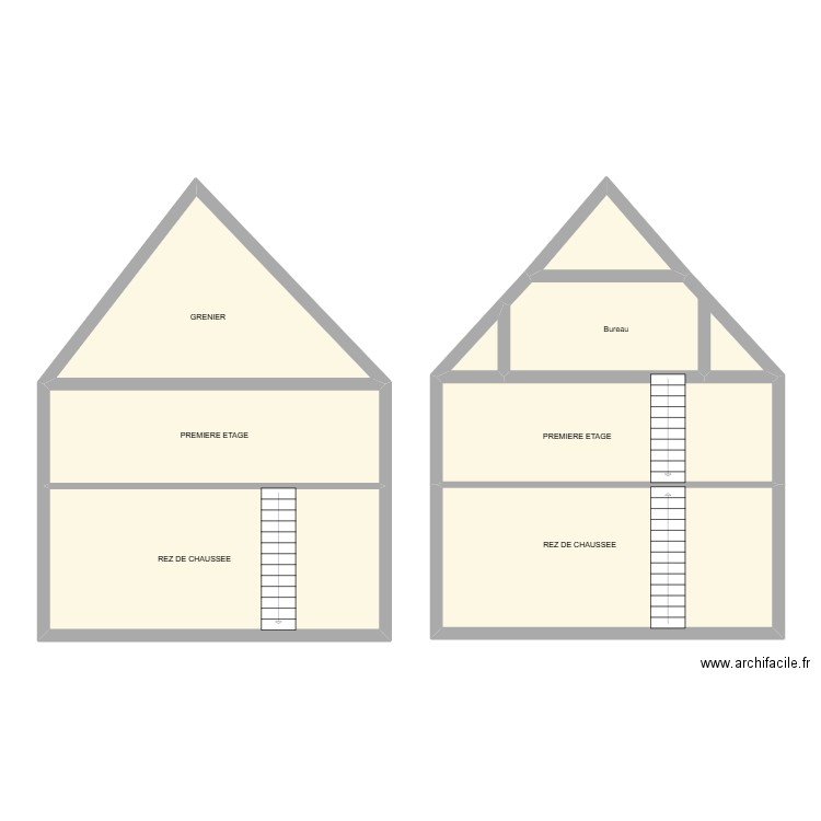 PLAN DE COUPE. Plan de 8 pièces et 115 m2