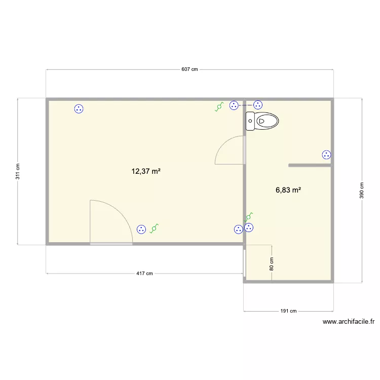 Abri aménagé. Plan de Abri aménagé. Plan de