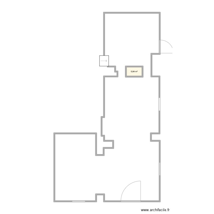 PLAN MAGASIN. Plan de 1 pièce et 1 m2