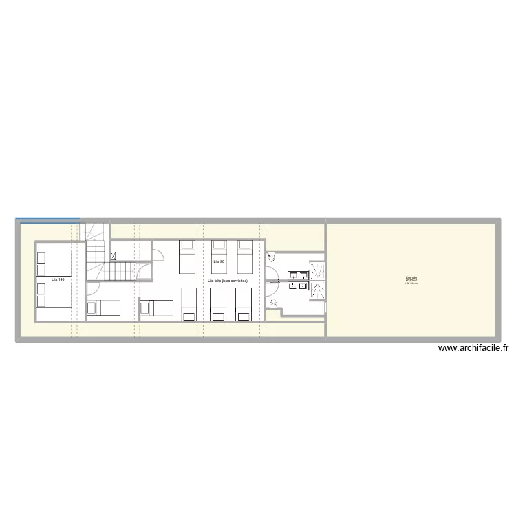 Plan dortoir. Plan de 