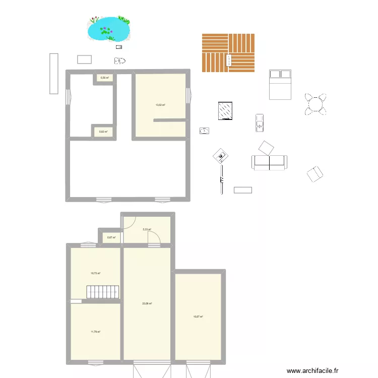 maison ully. Plan de 