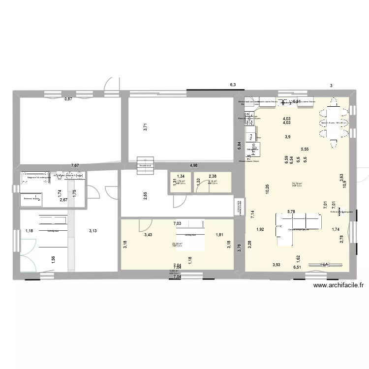 GRANGE PROJET ETAGE. Plan de 