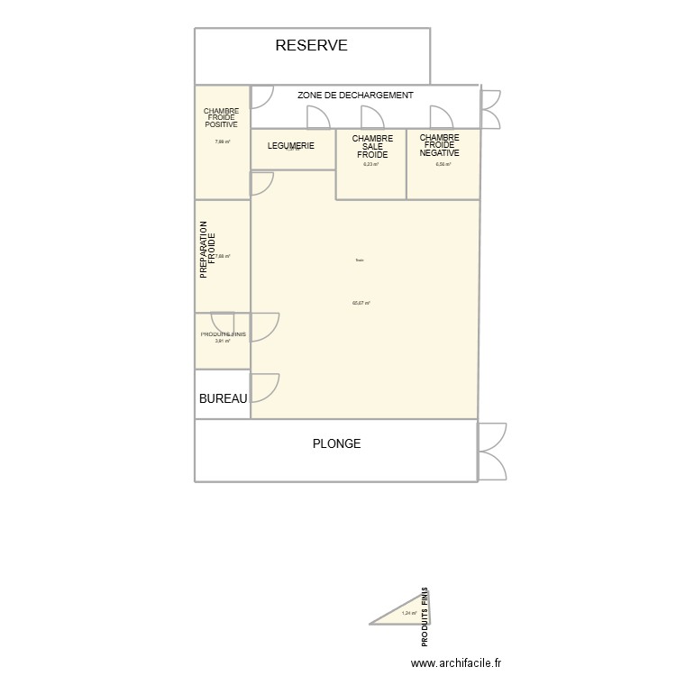 CUISINE. Plan de 8 pièces et 104 m2