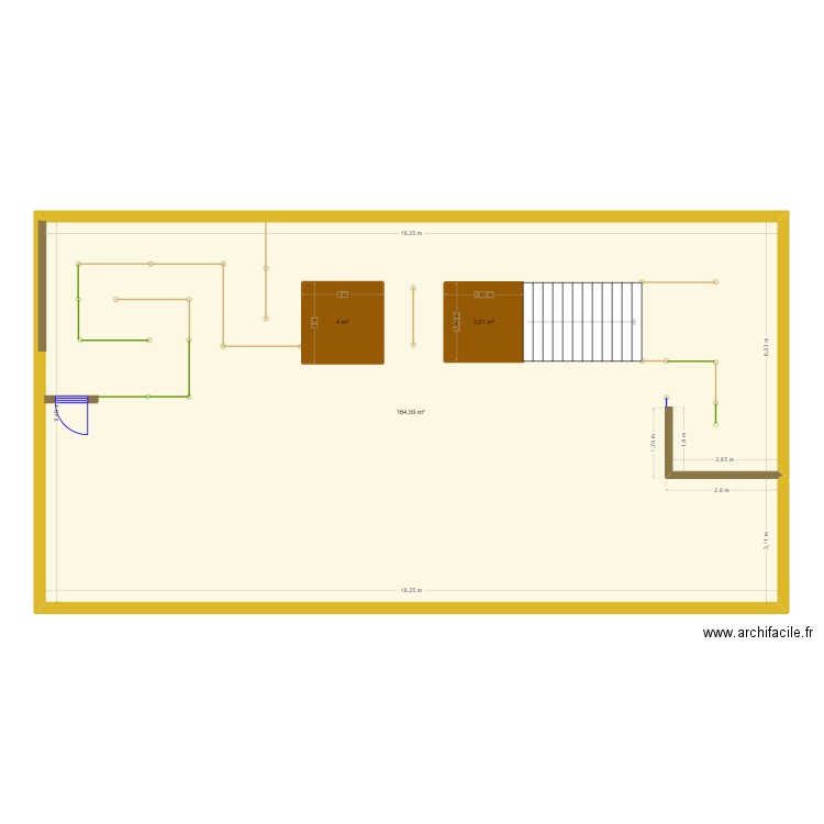 oziris nouveau. Plan de 3 pièces et 180 m2