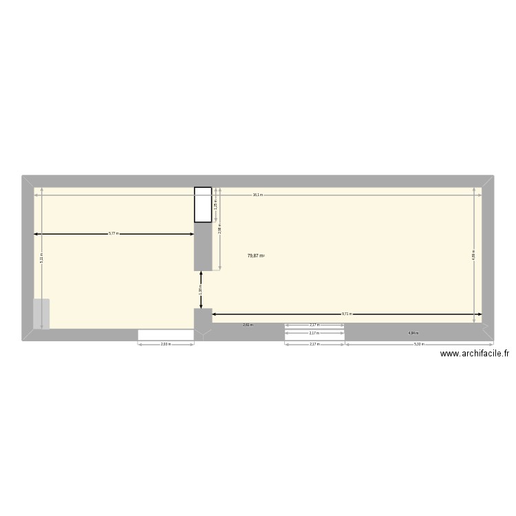 plan masse 1 chez Armand. Plan de 1 pièce et 80 m2