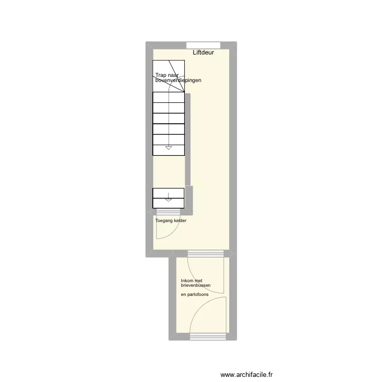Inkomhal KZ329. Plan de 