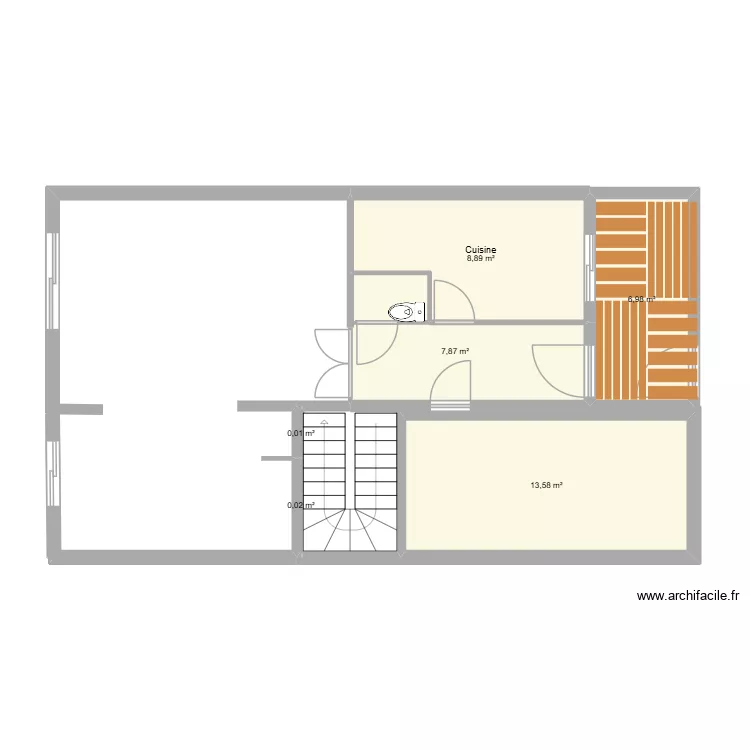 RDC. Plan de 6 pièces et 37 m² RDC. Plan de 6 pièces et 37 m²