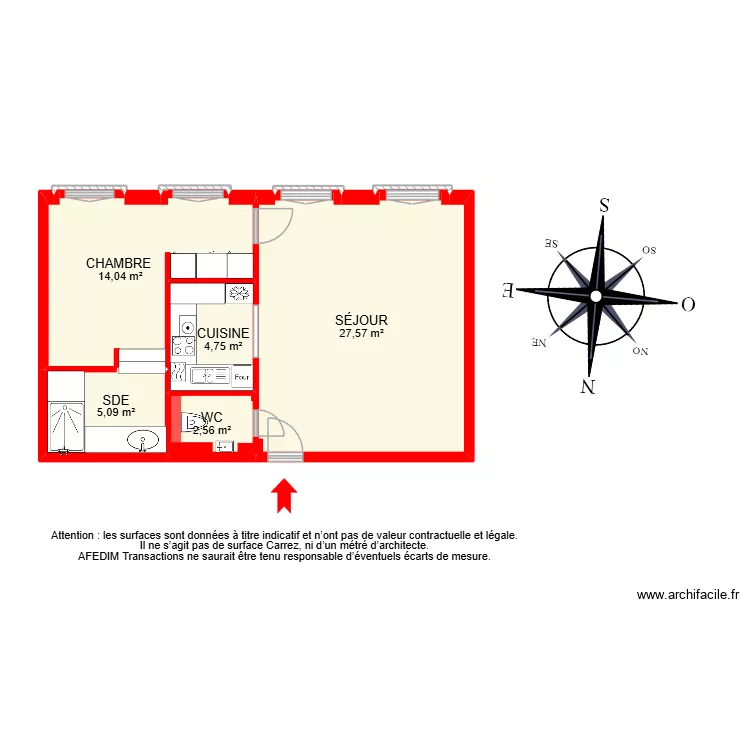 BI 32895. Plan de 9  et 54 m²