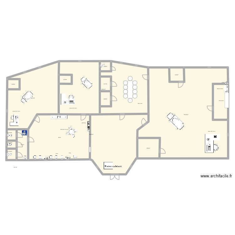 Hygiene. Plan de 15 pièces et 490 m2