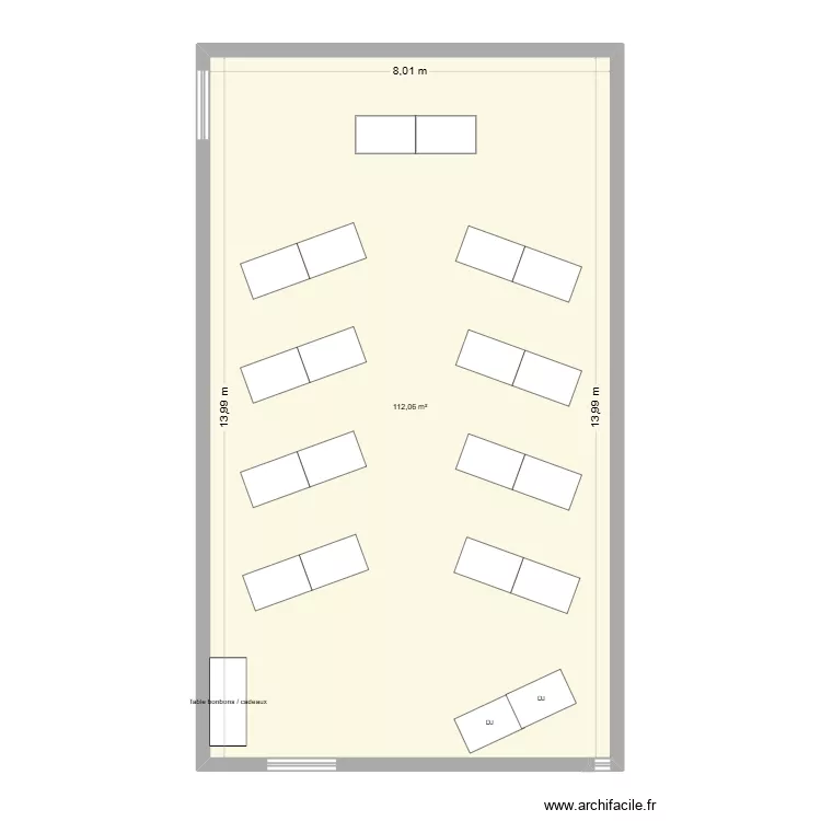 PETITE SALLE. Plan de 1 pièce et 112 m² PETITE SALLE. Plan de 1 pièce et 112 m²
