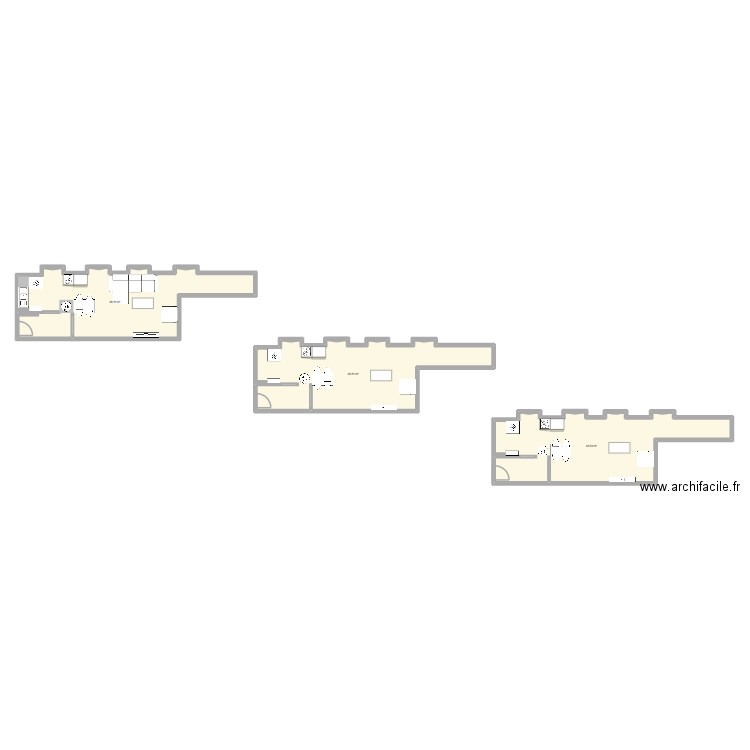 CUISINE DANY 2. Plan de 3 pièces et 116 m2