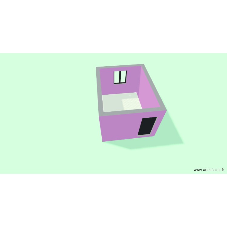 Chambre de Camille. Plan de 1 pièce et 12 m2