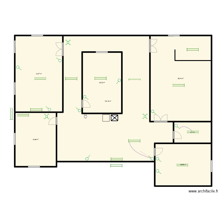 Circuit lumière MATERNITE GBAPKODJI. Plan de 0 pièce et 0 m2
