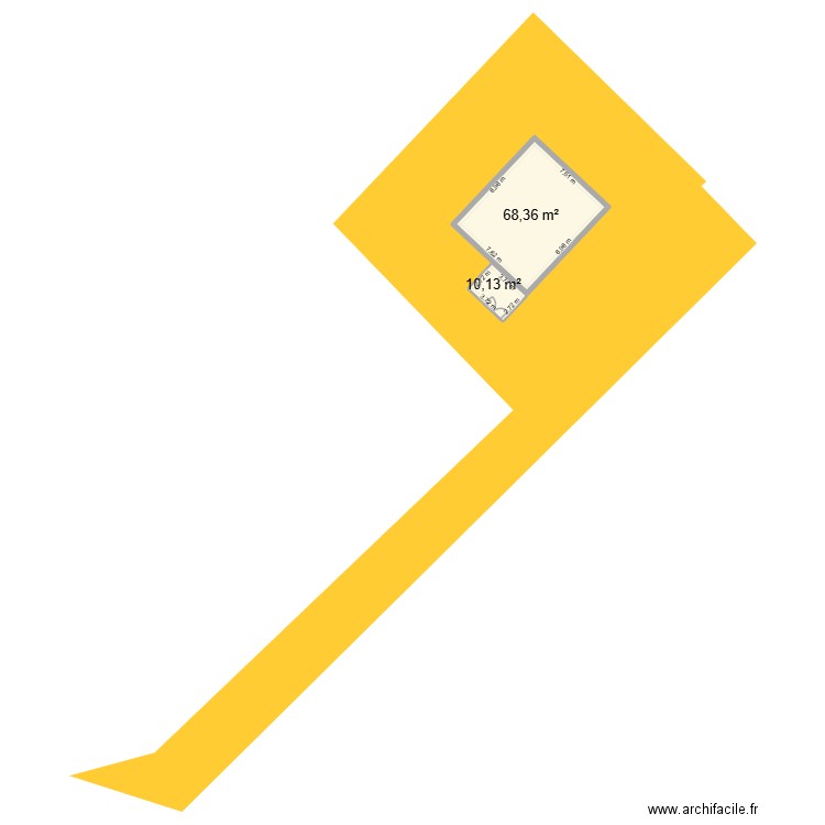 garage.. Plan de 2 pièces et 78 m2