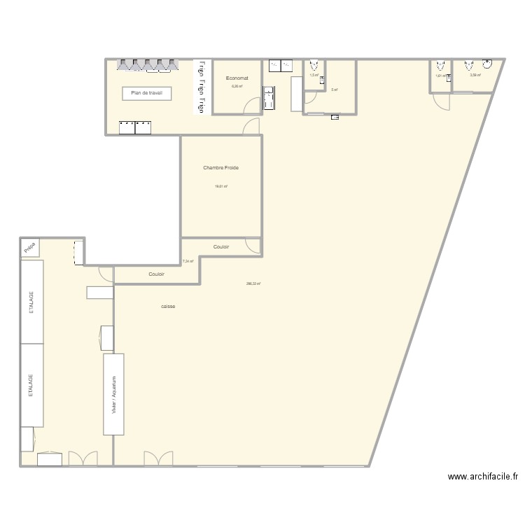 resto 340. Plan de 8 pièces et 341 m2