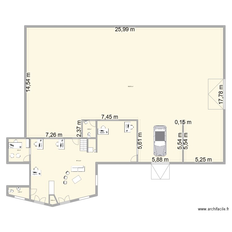 AMIENS. Plan de 6 pièces et 510 m2