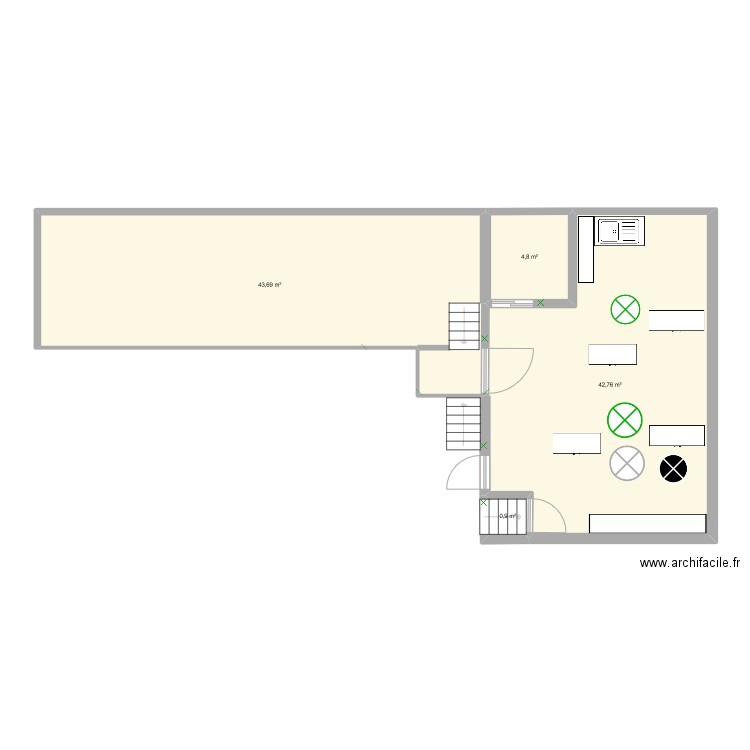etage bati. Plan de 0 pièce et 0 m2