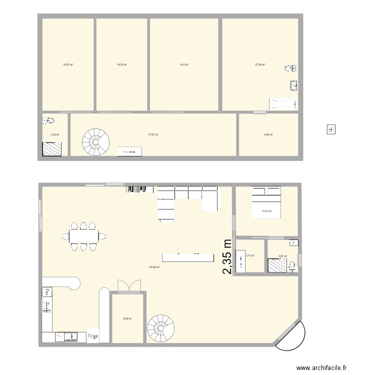 ma maison. Plan de 12 pièces et 279 m2