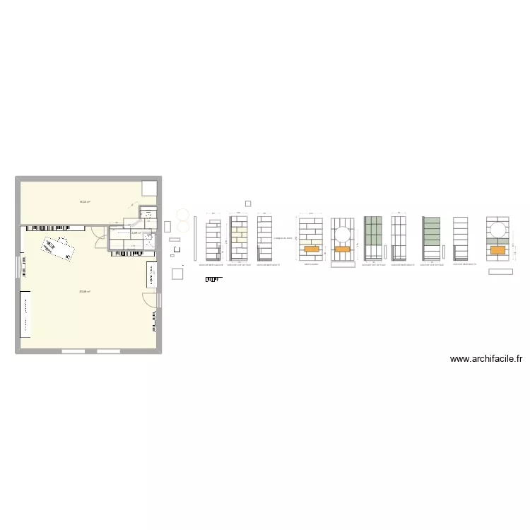 sdb haut 2025_70x90_carrelage120x60. Plan de 
