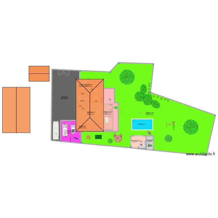 maison saint didier 4. Plan de 16 pièces et 1604 m2