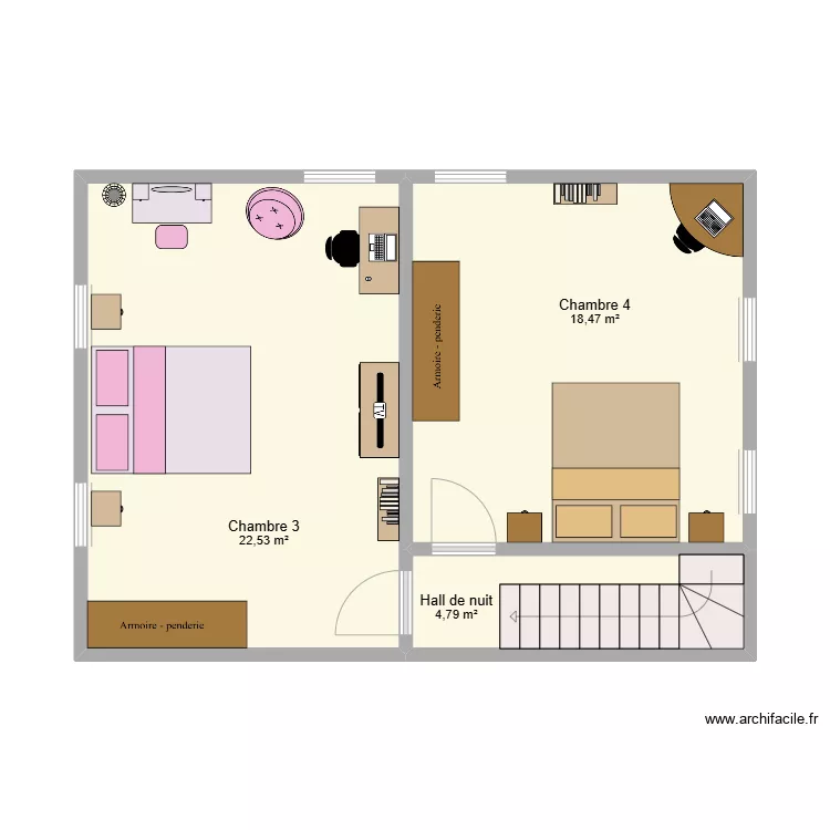 Maison Ougr&eacute;e 2e. Plan de 