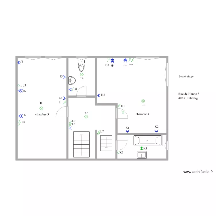 chenne 2 etage113. Plan de 