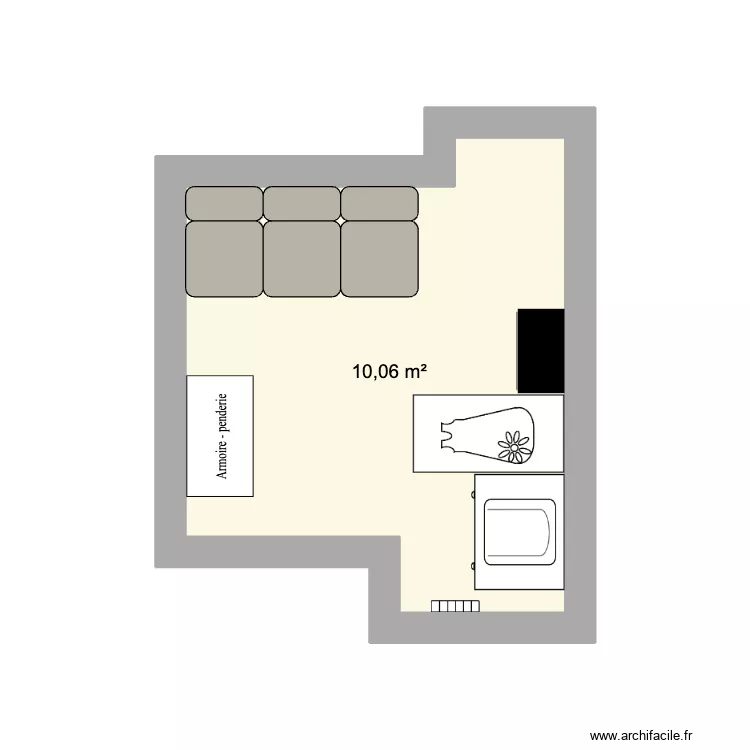 chambre. Plan de 1 et 10 m² chambre. Plan de 1 et 10 m²