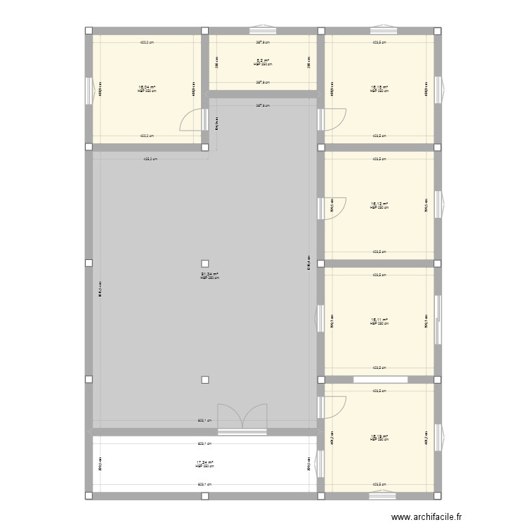 MAISONNSIB02. Plan de 8 pièces et 197 m2