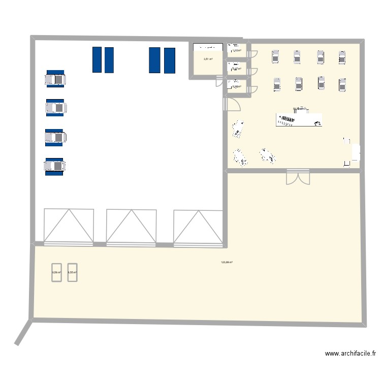 garage thibaut. Plan de 8 pièces et 189 m2