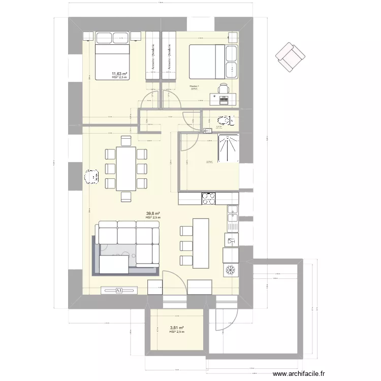 Jassans Riottier - renovation 9. Plan de 6 Pièces et 72 m² Jassans Riottier - renovation 9. Plan de 6 Pièces et 72 m²
