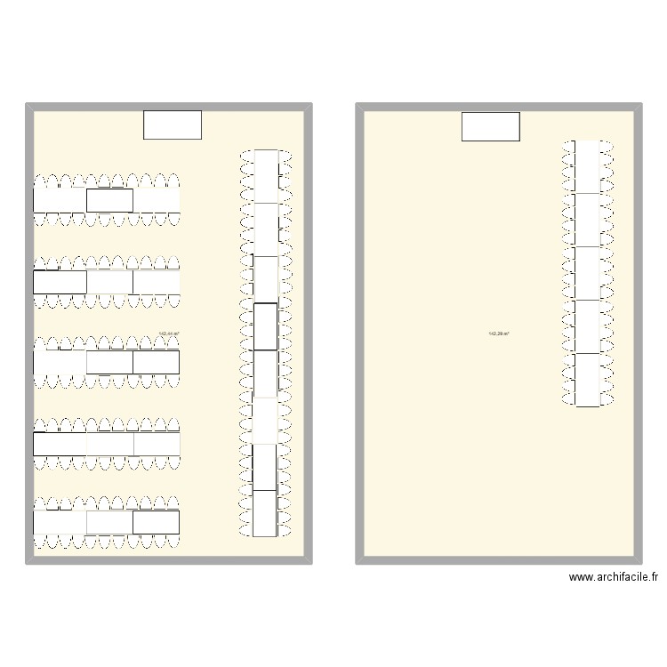 mariage1. Plan de 2 pièces et 285 m2