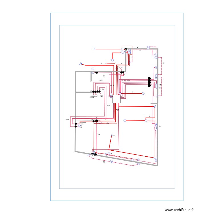 prise 1 er 2 eme + lum 2eme. Plan de 0 pièce et 0 m2