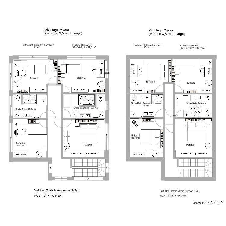 Maison 2 familles Myers-Simon  er Etage. Plan de 0 pièce et 0 m2