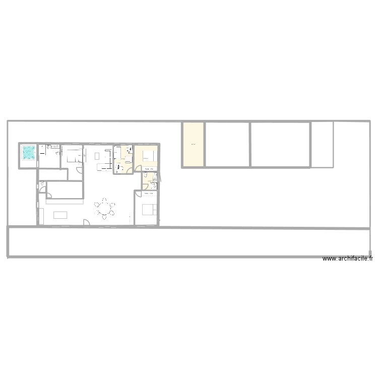 lezat maison 3. Plan de 4 pièces et 42 m2