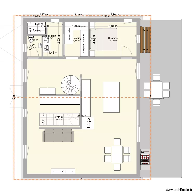 Scheune(Banque). Plan de 10 Pièces et 167 m² Scheune(Banque). Plan de 10 Pièces et 167 m²