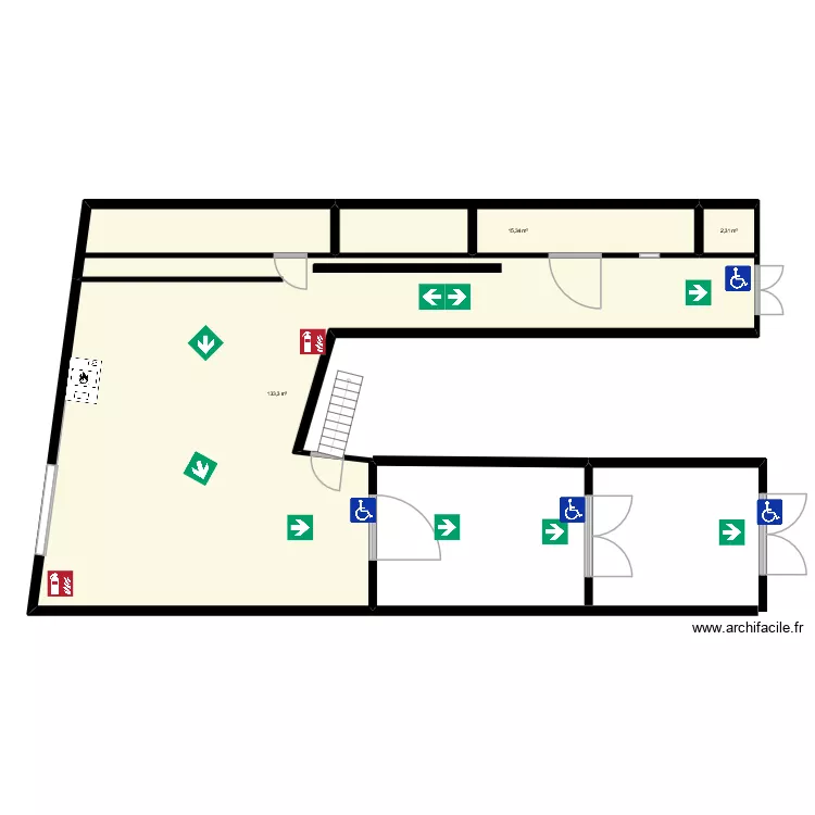 ATTS. Plan de 3  et 151 m²