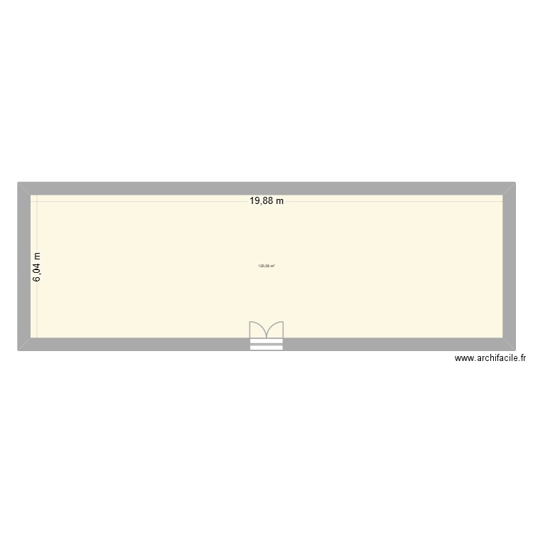 Fromagerie pédagogique. Plan de 1 pièce et 120 m2