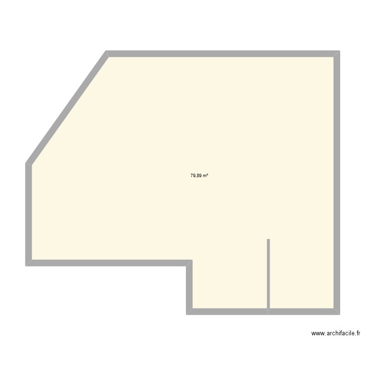 cHATEAU. Plan de 1 pièce et 80 m2
