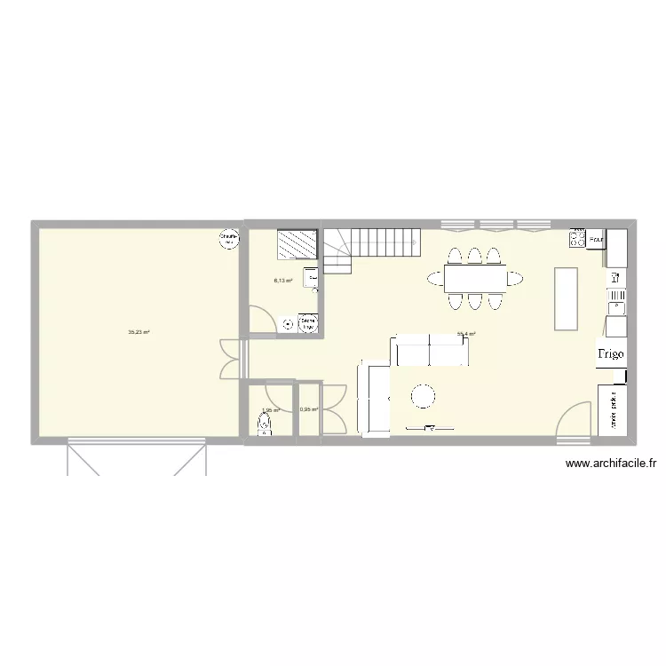 maison batiment. Plan de 5  et 100 m²