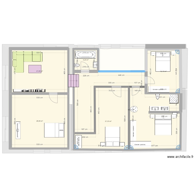 Maison Ecuelles Etage Version 16.04.2024. Plan de 11 pièces et 281 m2