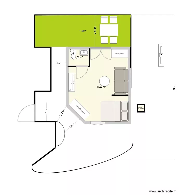 cabane mathis 3. Plan de 3 Pièces et 20 m² cabane mathis 3. Plan de 3 Pièces et 20 m²