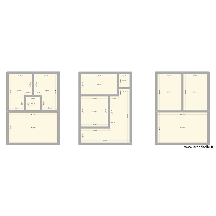 Ba Zaou Malamani. Plan de 11 pièces et 171 m2