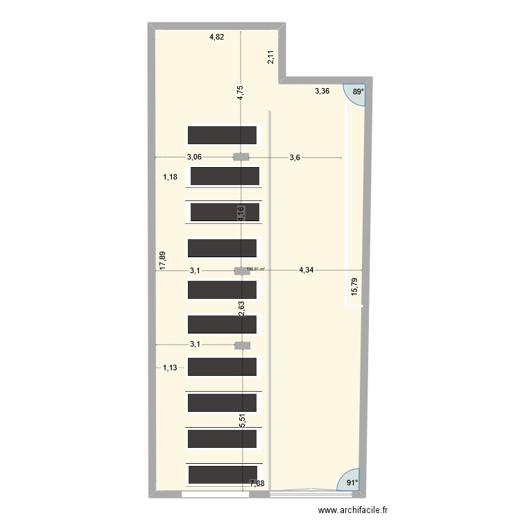 23 Dombale. Plan de 1 pièce et 137 m2