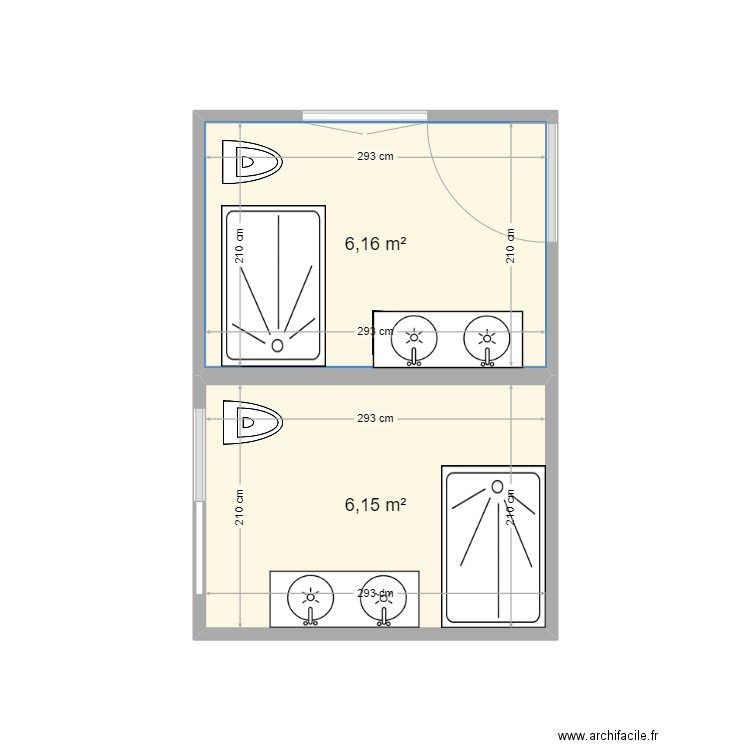 salles d'eau X2. Plan de 0 pièce et 0 m2