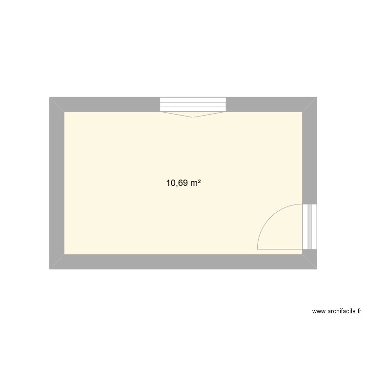 teeesss. Plan de 1 pièce et 11 m2