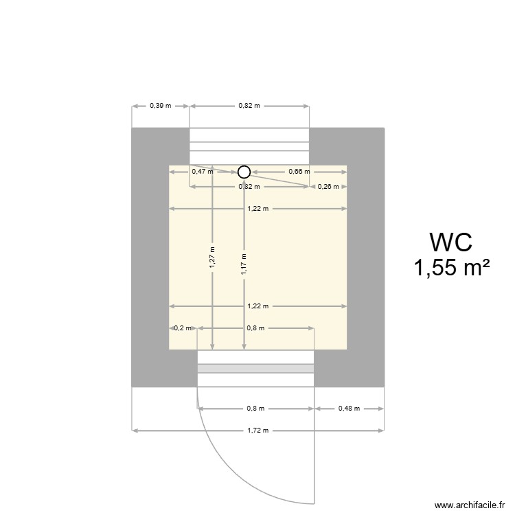 wc principal. Plan de 0 pièce et 0 m2