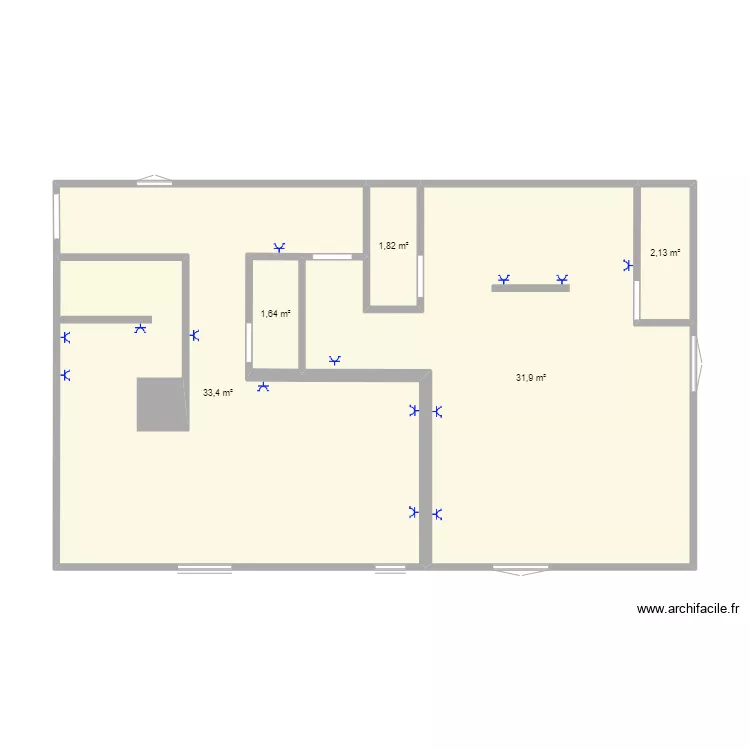 GRANGE 1ER ETAGE CIRCUIT PRISES. Plan de GRANGE 1ER ETAGE CIRCUIT PRISES. Plan de