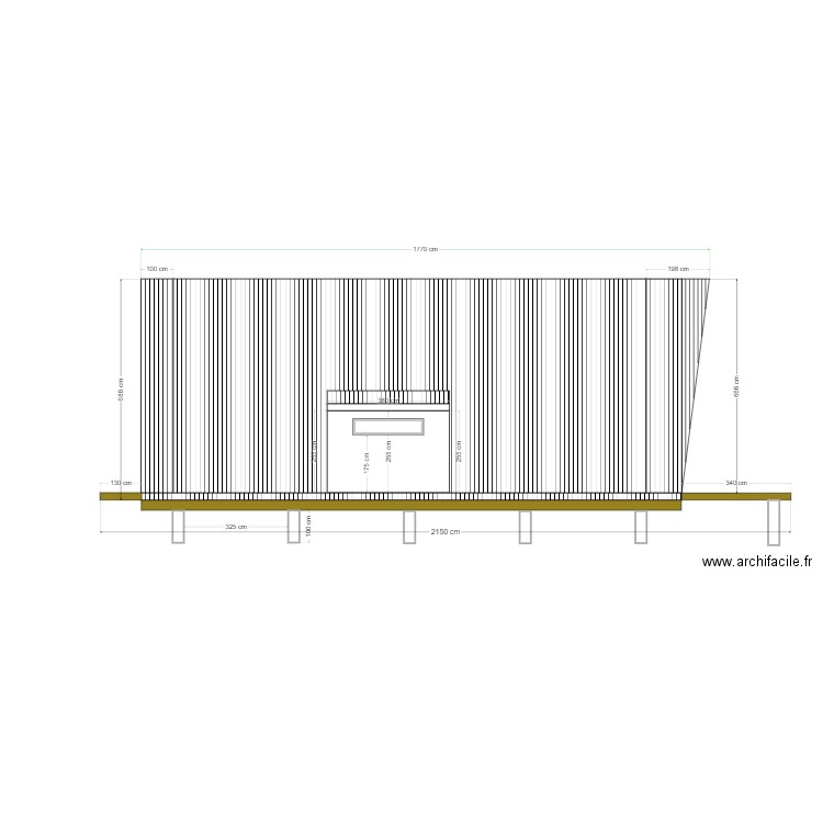 Plan de coupe maison face nord. Plan de 0 pièce et 0 m2