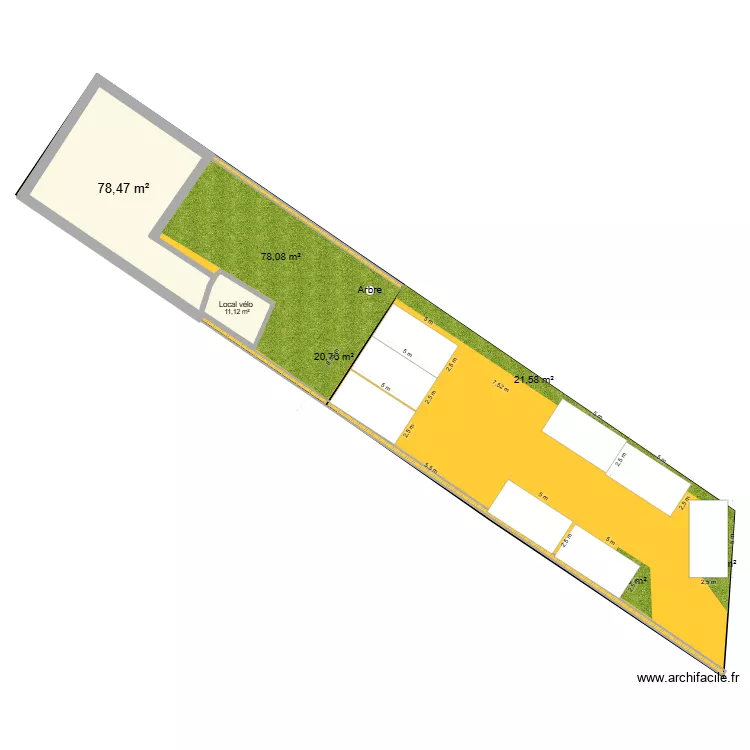 8 places Parking reel. Plan de 2  et 90 m²